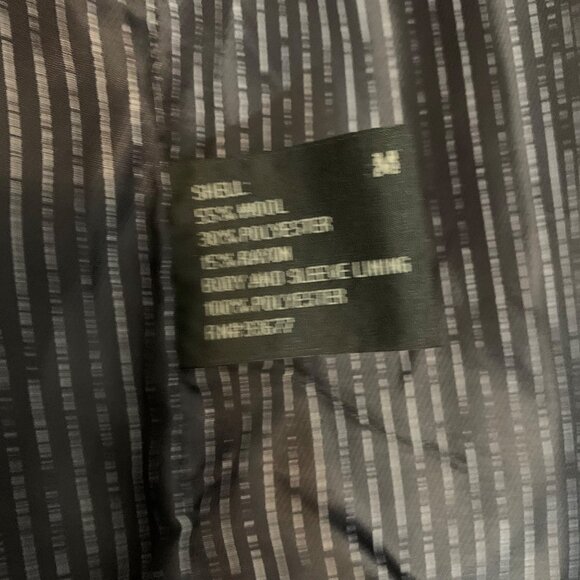 Worthington Womens SZ M Lined Gray Wool Asymmetrical Zip Collared Pea Coat - Picture 6 of 9